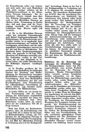 Richtlinien für die Bemessung der Leistungen der öffentlichen Fürsorge [Fürsorgewesen]