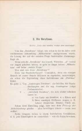 2. Die Berufenen.