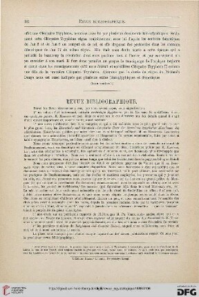 Revue bibliographique