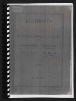 Klavier-Konzert n. 3 c Moll : op. 37 (1803)