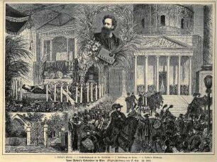 Grafik "Hans Makart‘s Todtenfeier in Wien"