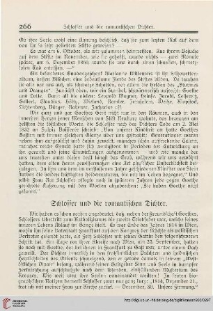 Schlosser und die romantischen Dichter