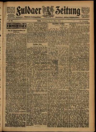 Zweite Ausgabe vom Samstag, den 21. März 1903.
