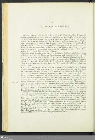 IV. Adelige Barockkultur