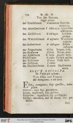 Breve Raccolta. Di Veri più usitati