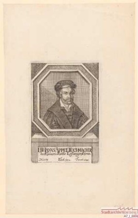 Hans Appel (= Hans I. Apel), Tuchmacher, des Kleinern Rats, Losunger; gest. 1521