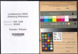 Entnazifizierung Wilhelm Kuerten , geb. 09.04.1913 (Kaufmann)