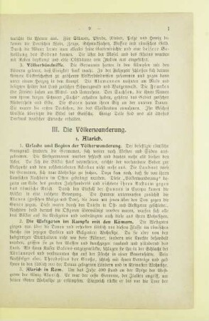 III. Die Völkerwanderung