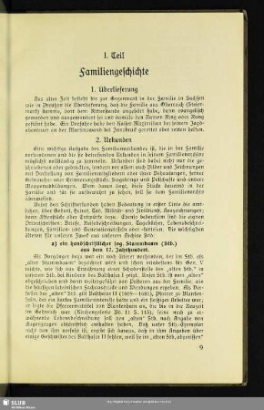 I. Teil. Familiengeschichte