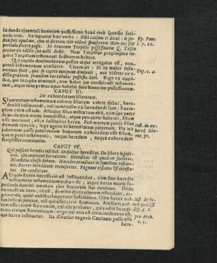 Caput IV. Qui possunt heredes institui. ...