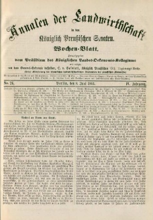 No. 24. Berlin, den 8. Juni 1864. IV. Jahrgang.