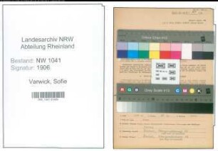 Entnazifizierung Sofie Varwick , geb. 07.02.1906 (Postangestellte)