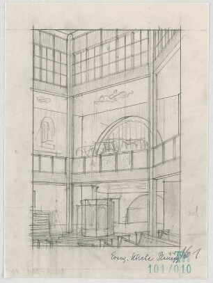 Fischer, Theodor; Planegg bei München (Bayern); Ev. Waldkirche - Perspektive