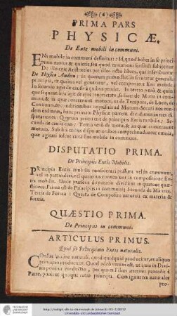 DISPUTATIO PRIMA.