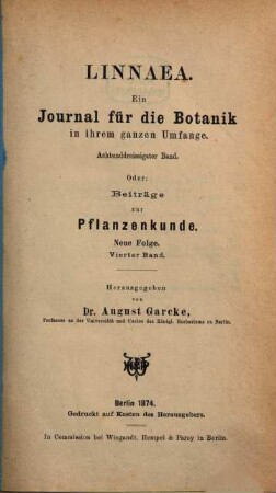 Beiträge zur Pflanzenkunde. 4. 1874
