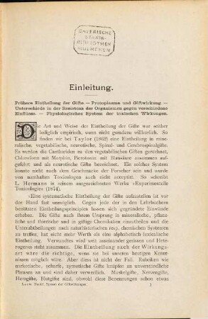Ein natürliches System der Gift-Wirkungen