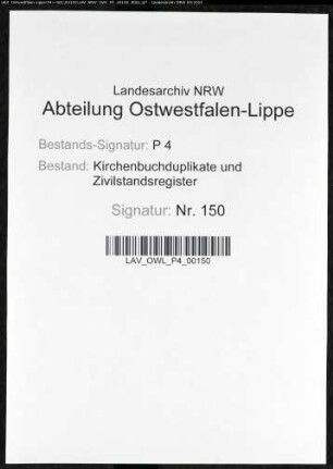 Kirchenbuchduplikat der katholischen Gemeinde Hörde (GHT 1851-1861). (Gemeinde: Hörde, katholische Gemeinde)