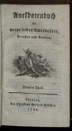 Th. 5: Anekdotenbuch für meine lieben Amtsbrüder, Priester und Leviten. Fünfter Theil