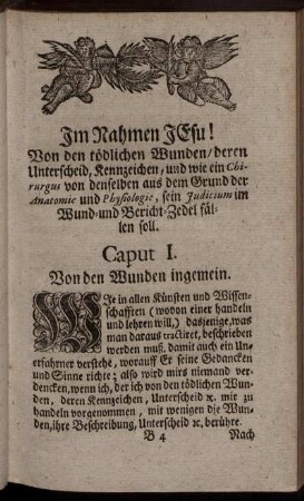 Caput I. Von den Wunden ingemein.