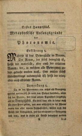 Metaphysische Anfangsgründe der Naturwissenschaft