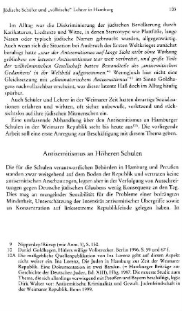 Antisemitismus an Höheren Schulen