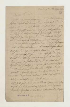 Brief von Joseph Franz Mohr an Joseph Heller