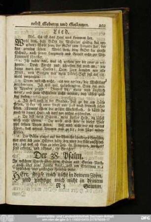 Der 38. Psalm.