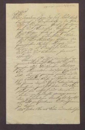 Procuratorum des Landgrafen Karl Philipp von Fürstenberg für den Domvikar Praumann.