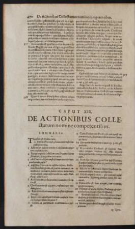 Caput XIX. De Actionibus Collectarum nomine competentibus.