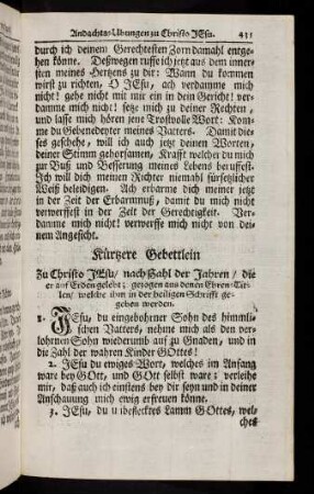 435-452, Kürtzere Gebettlein; Kurze Tag-Zeiten; Litaney