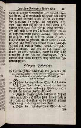 435-452, Kürtzere Gebettlein; Kurze Tag-Zeiten; Litaney
