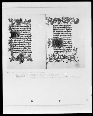 Gebetbuch der Prinzessin Sibylla von Kleve — Initiale G mit Teilbordüre