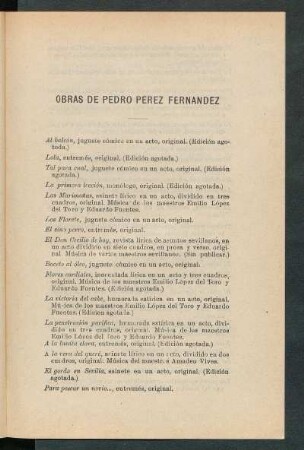 Obras de Pedro Pérez Fernández