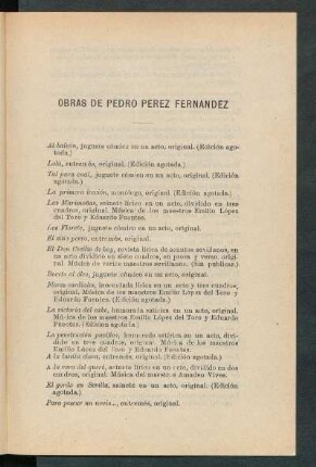 Obras de Pedro Pérez Fernández