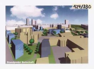 Ein »Garten der Künste« am Kulturforum, Berlin Schinkelwettbewerb 2002: Perspektivische Ansicht (Modellsimulation)