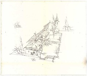 Gsaenger, Gustav; Prien / Chiemsee (Bayern); Ev. Kirche - Vogelperspektive