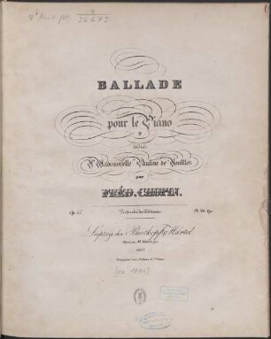 Ballade pour le piano : op. 47