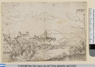 Landschaft mit einer Stadt