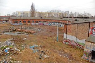 Betriebswerk Pankow - Ringlokschuppen mit Drehscheibe; Berlin, Pankow