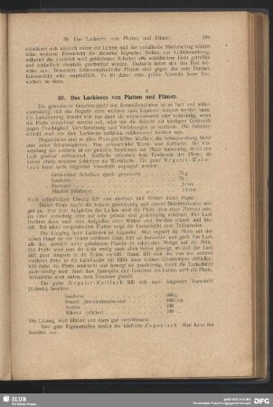 50. Das Lackieren von Platten und Filmen