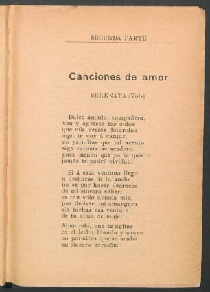 Canciones de amor : Serenata (Vals)