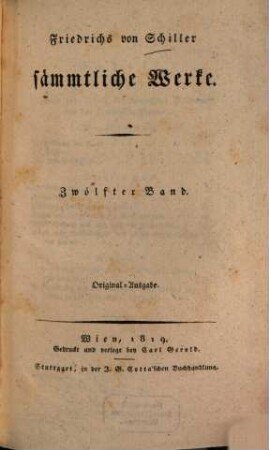 Friedrichs von Schiller sämmtliche Werke, 12. Band. Geschichte des Abfalls der vereinigten Niederlande von der Spanischen Regierung