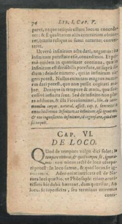 Cap. VI. De Loco