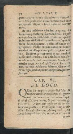Cap. VI. De Loco