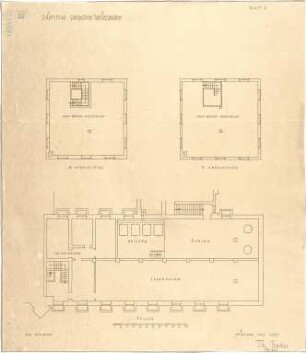 Fischer, Theodor; Würzburg, Münsterplatz; Sparkasse - Grundriss Keller