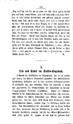 Lob und Tadel im Klassen-Tagebuch