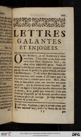 Lettres galantes et enjoüées
