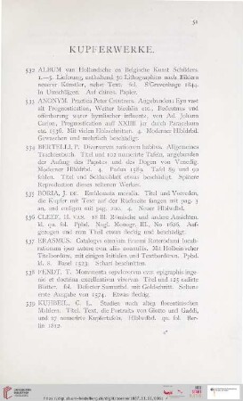 Kupferwerke (Nr. 532 - 701)