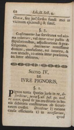 Sectio IV. De Iure Pignoris