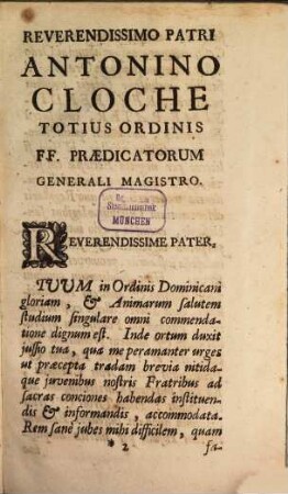 Institutio Concionatorum, Seu, Praecepta Et Regulae, Ad Praedicatores Verbi Divini informandos : Ex SS. Patribus, & Instructionibus S. Caroli Borromaei, deprompta
